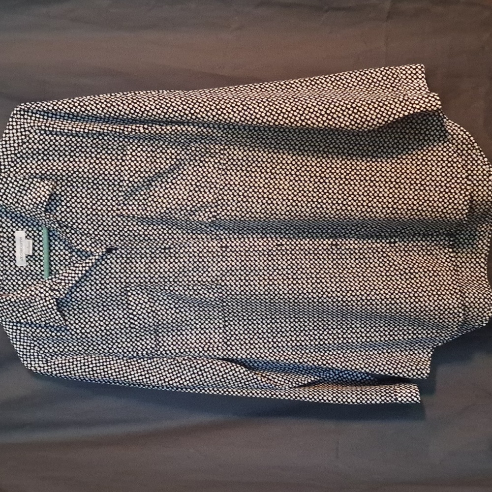Liz Claiborne black with white dots collared blouse.